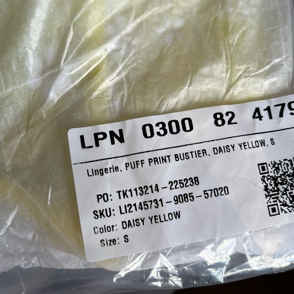 Savage X Fenty Daisy Yellow Puff Daisy Unlined Bustier - Picture 14 of 16